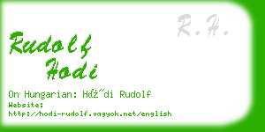 rudolf hodi business card